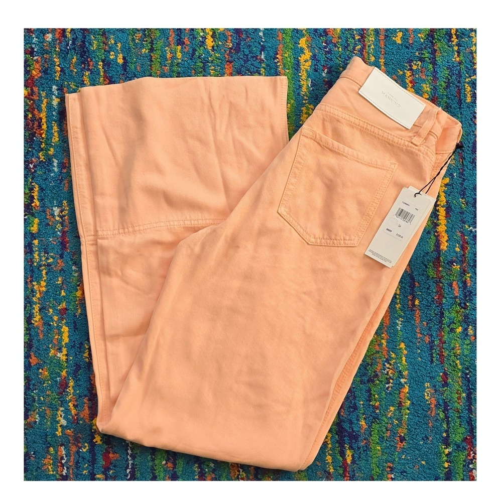 NWT 7 For All Mankind Denim Lustre Trouser jeans in Prairie Sunset peach Size 24